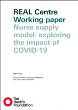 Nurse supply model: exploring the impact of COVID-19: The potential impact of the first wave of the COVID-19 pandemic on nurse supply (REAL Centre Working Paper)